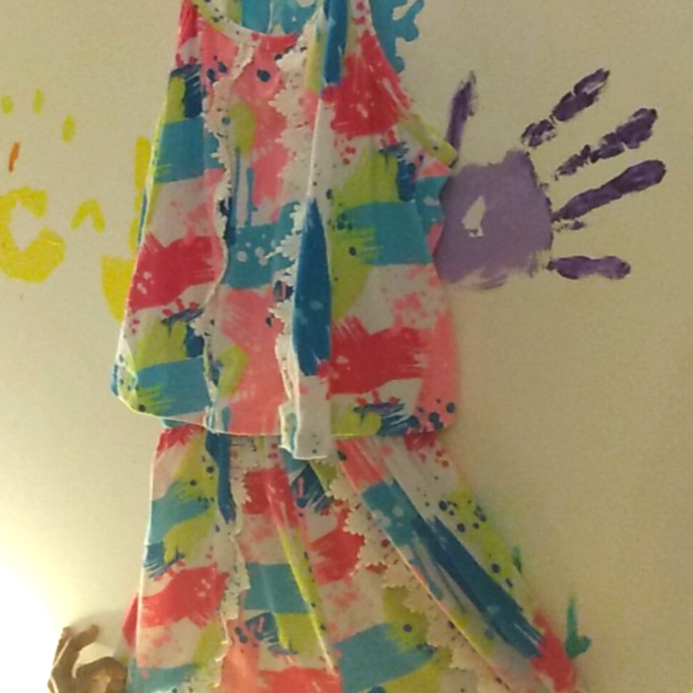 Multi colored Short set